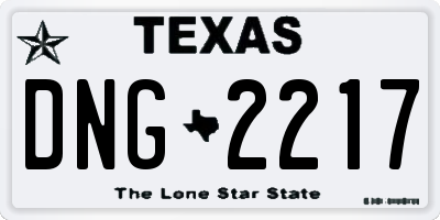 TX license plate DNG2217