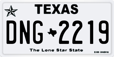 TX license plate DNG2219