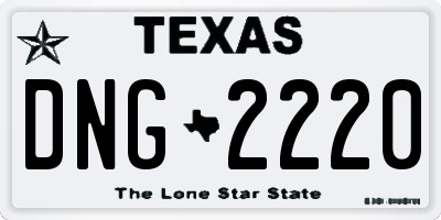 TX license plate DNG2220
