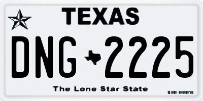 TX license plate DNG2225