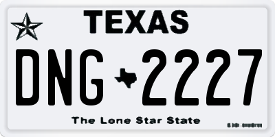TX license plate DNG2227