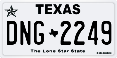 TX license plate DNG2249