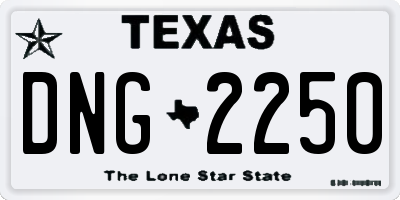 TX license plate DNG2250