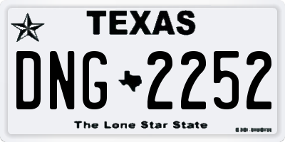 TX license plate DNG2252