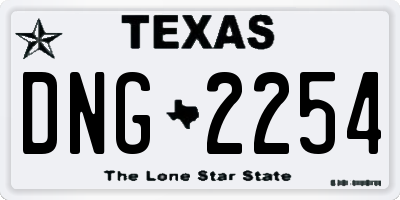TX license plate DNG2254