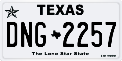 TX license plate DNG2257