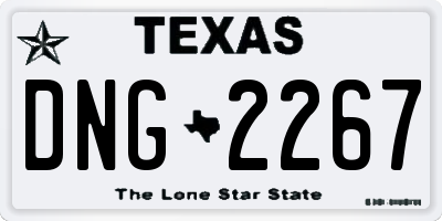 TX license plate DNG2267