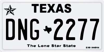 TX license plate DNG2277