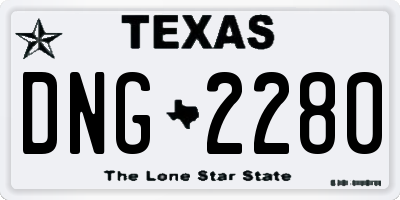 TX license plate DNG2280
