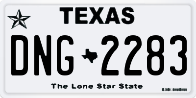 TX license plate DNG2283