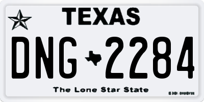 TX license plate DNG2284