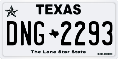 TX license plate DNG2293