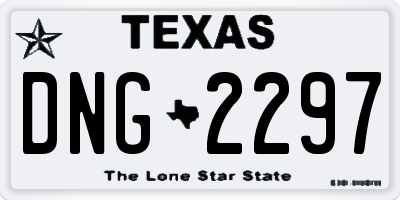 TX license plate DNG2297