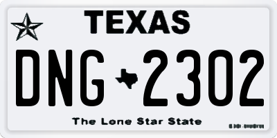 TX license plate DNG2302