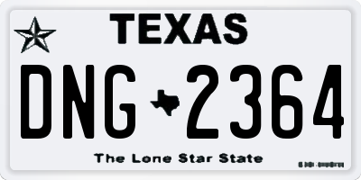 TX license plate DNG2364