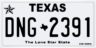TX license plate DNG2391