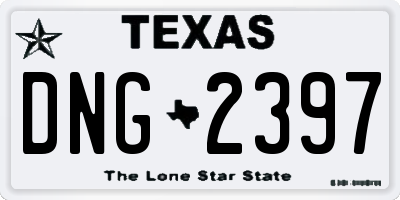 TX license plate DNG2397