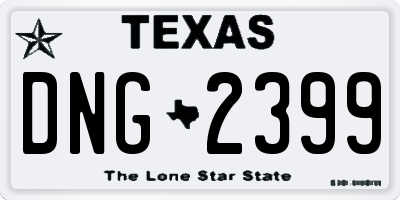 TX license plate DNG2399