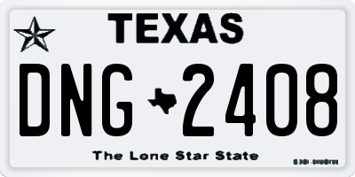 TX license plate DNG2408