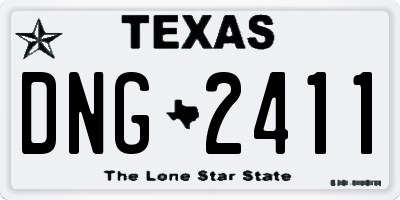 TX license plate DNG2411