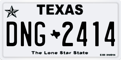 TX license plate DNG2414