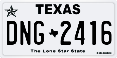 TX license plate DNG2416