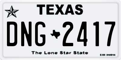 TX license plate DNG2417