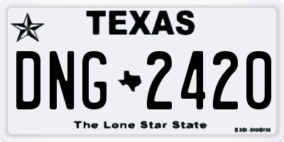 TX license plate DNG2420