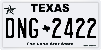 TX license plate DNG2422