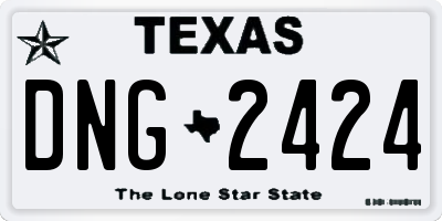 TX license plate DNG2424