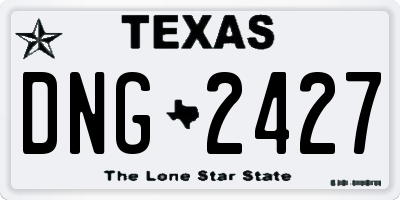 TX license plate DNG2427