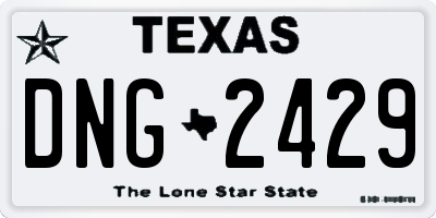 TX license plate DNG2429