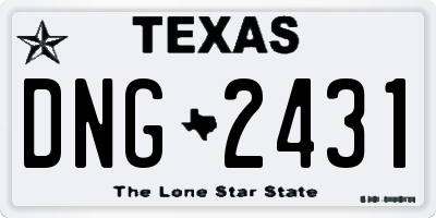 TX license plate DNG2431