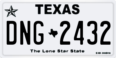 TX license plate DNG2432