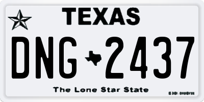 TX license plate DNG2437