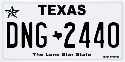 TX license plate DNG2440