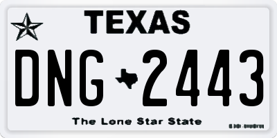 TX license plate DNG2443