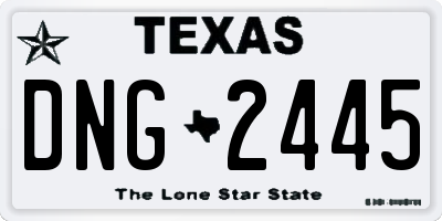 TX license plate DNG2445