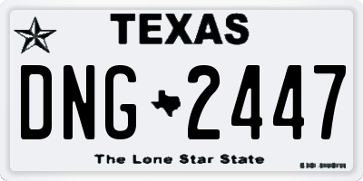 TX license plate DNG2447