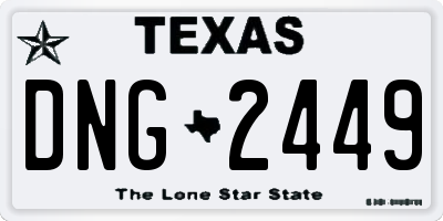TX license plate DNG2449
