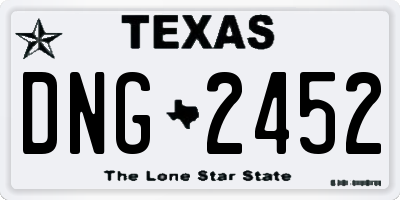 TX license plate DNG2452