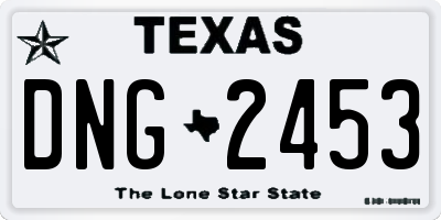 TX license plate DNG2453