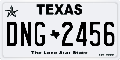 TX license plate DNG2456