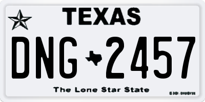 TX license plate DNG2457