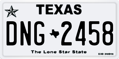 TX license plate DNG2458