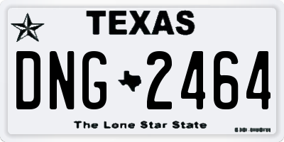 TX license plate DNG2464