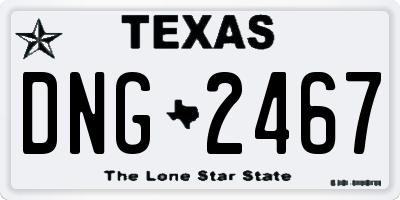 TX license plate DNG2467