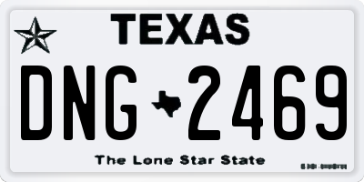 TX license plate DNG2469
