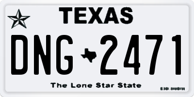 TX license plate DNG2471