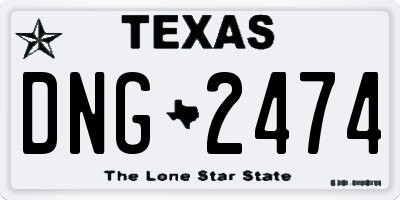 TX license plate DNG2474